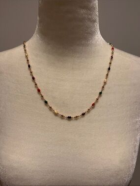 Multicolor Oval Station Necklace – C ★ C Marked